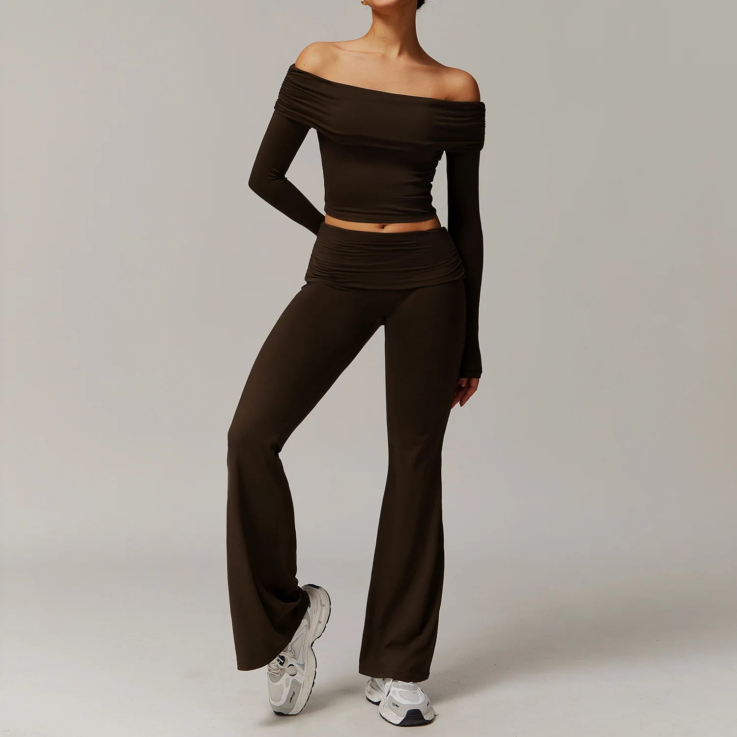 Variant image for Ensemble de Sport Femme 2 Pièces à Séchage Rapide – T-shirt Long et Pantalon Confortable pour Yoga et Fitness-53