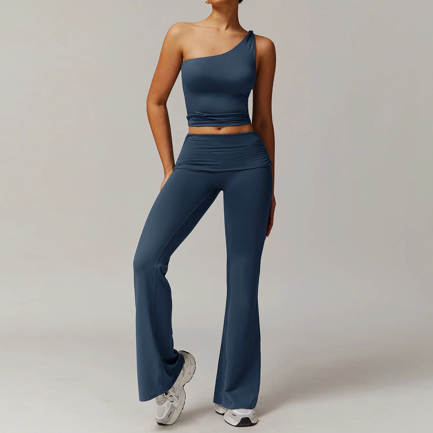 Variant image for Ensemble de Sport Femme 2 Pièces à Séchage Rapide – T-shirt Long et Pantalon Confortable pour Yoga et Fitness-21