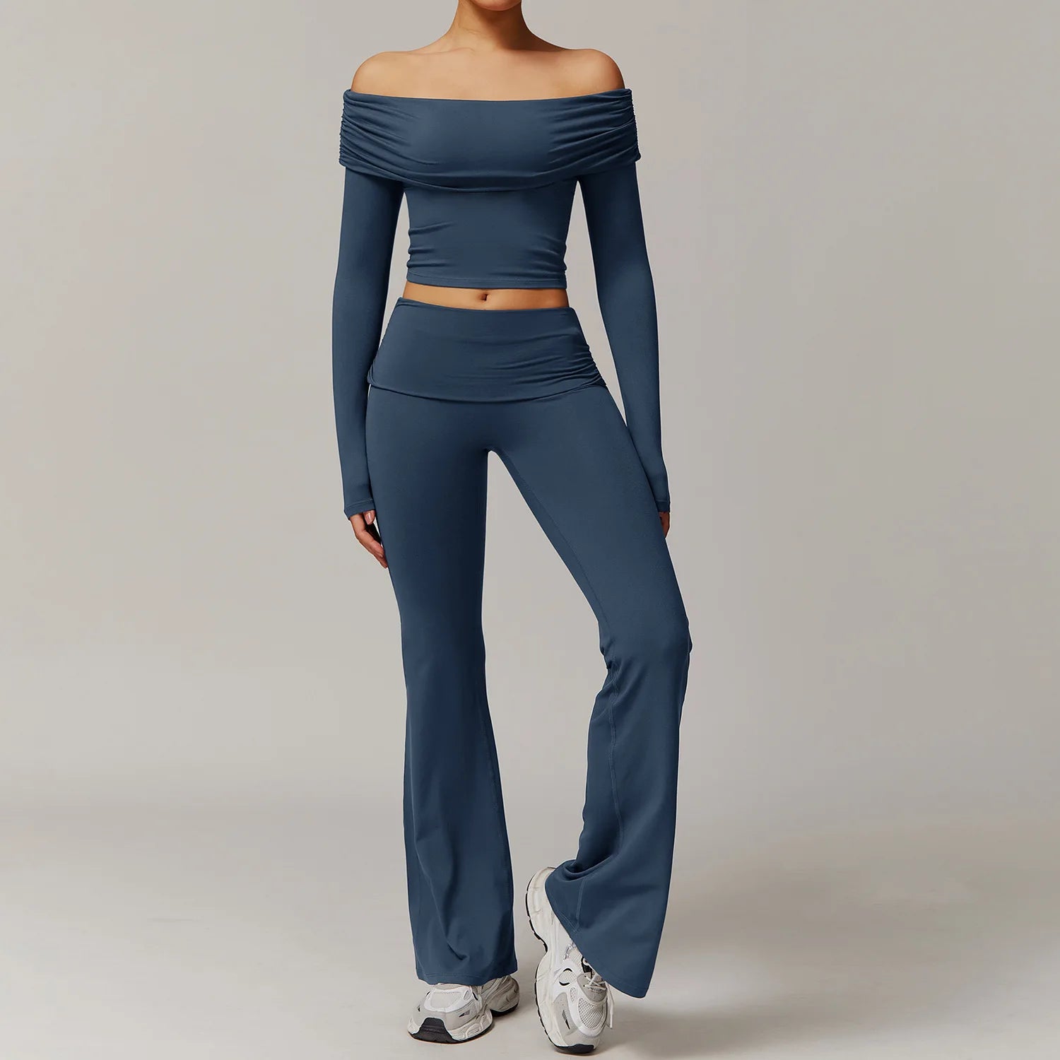 Variant image for Ensemble de Sport Femme 2 Pièces à Séchage Rapide – T-shirt Long et Pantalon Confortable pour Yoga et Fitness-55