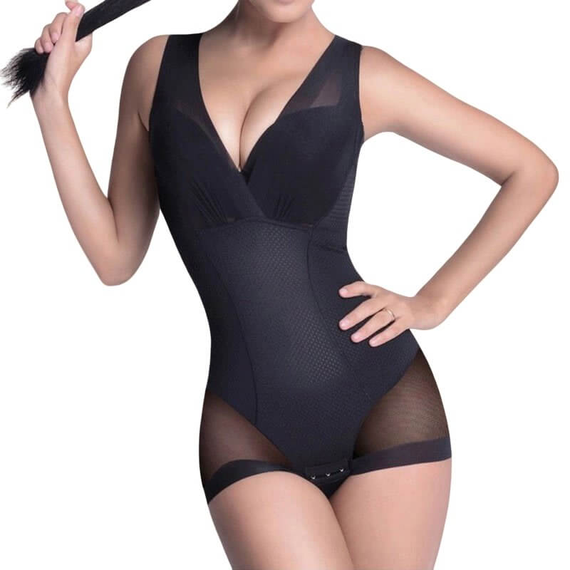 Body Amincissant Effet Voile Transparent pour Femme