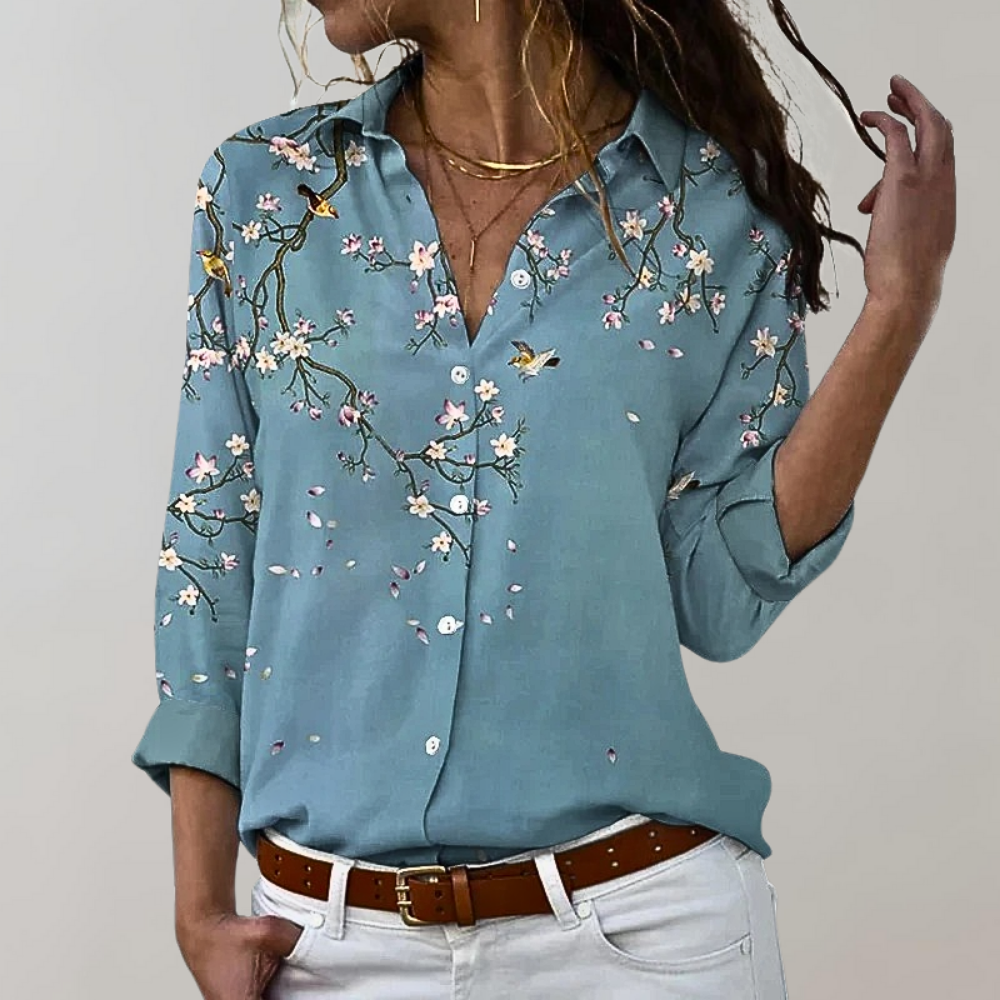 Chemisier élégant femme pour un look stylé et tendance - Bleu / S