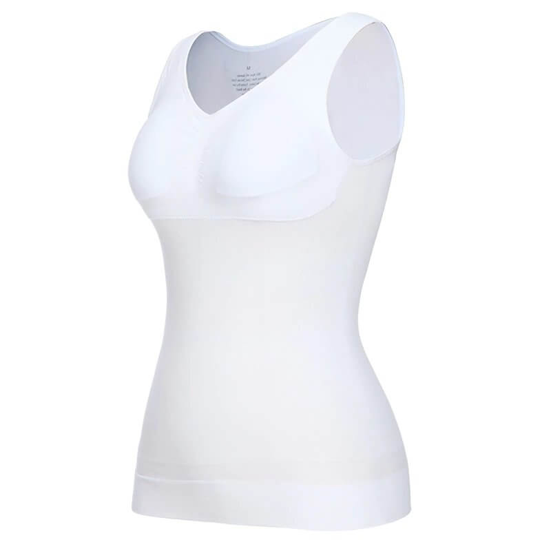 Débardeur Femme Sculpte Silhouette Confort et Maintien - Blanc / S