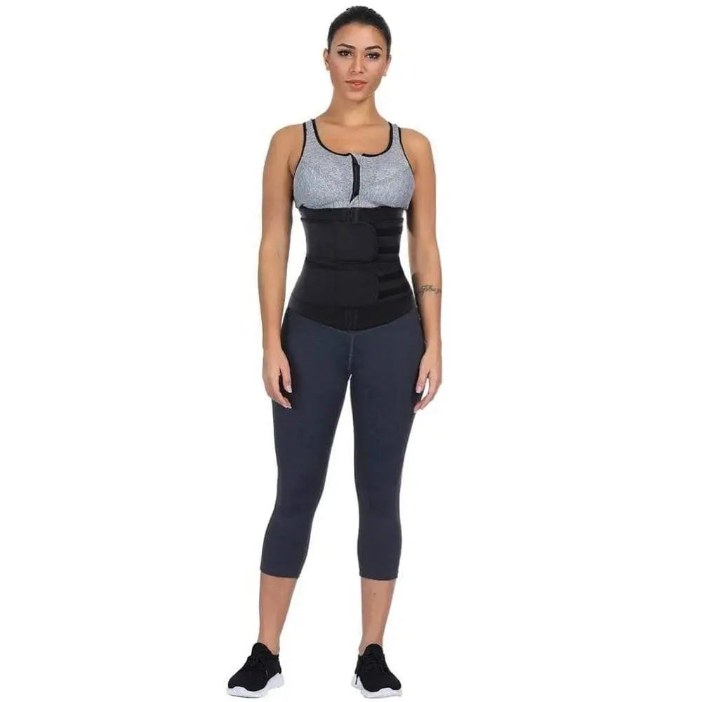 Ceinture d’entraînement ou d’amaigrissement portée par-dessus les vêtements de sport.