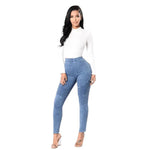 Jean taille haute push up femme - Effet galbant et confort optimal - Silhouette élégante et féminine - Vignette | Modenti
