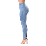 Jean taille haute push up femme - Effet galbant et confort optimal - Silhouette élégante et féminine - Vignette | Modenti