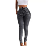 Jeans Push Up Femme Taille Haute Stretch – Confort Sculptant et Silhouette Sublimée - Vignette | Modenti