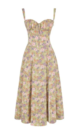 Robe bustier à motif floral élégante pour femme - Impression Jaune / S