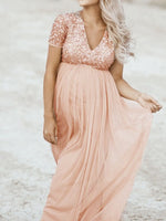 Robe longue de grossesse élégante pour cérémonie et soirée femme enceinte - Vignette | MODENTI