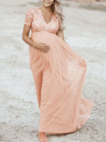 Robe longue de grossesse élégante pour cérémonie et soirée femme enceinte - Vignette | MODENTI