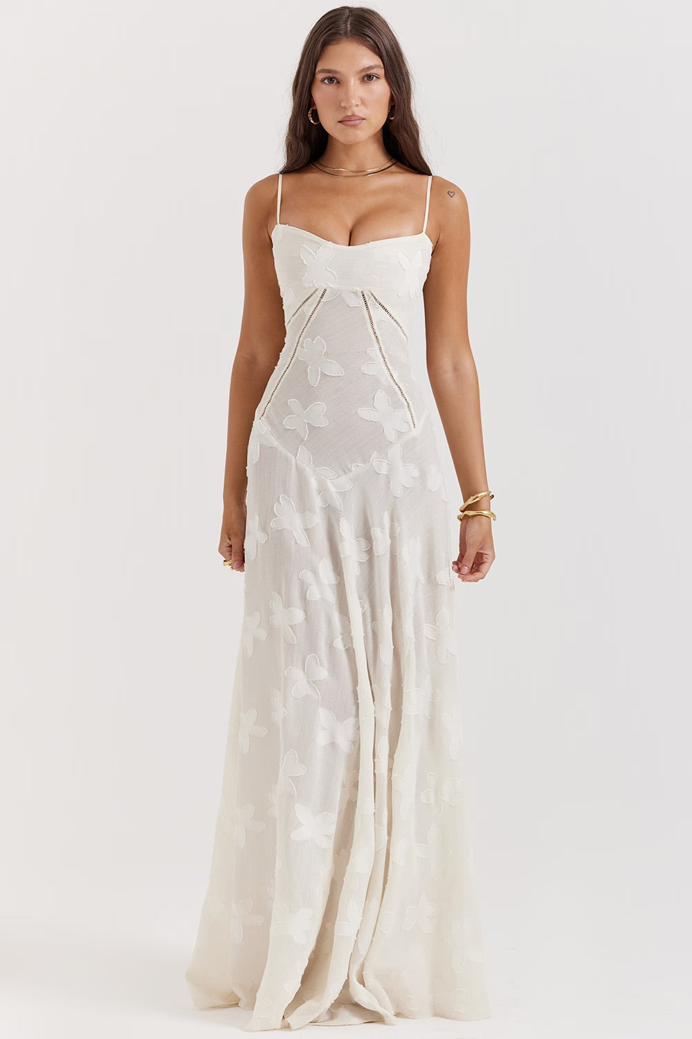 Robe Premium Élégante en Tissu pour Femme - S / Blanc