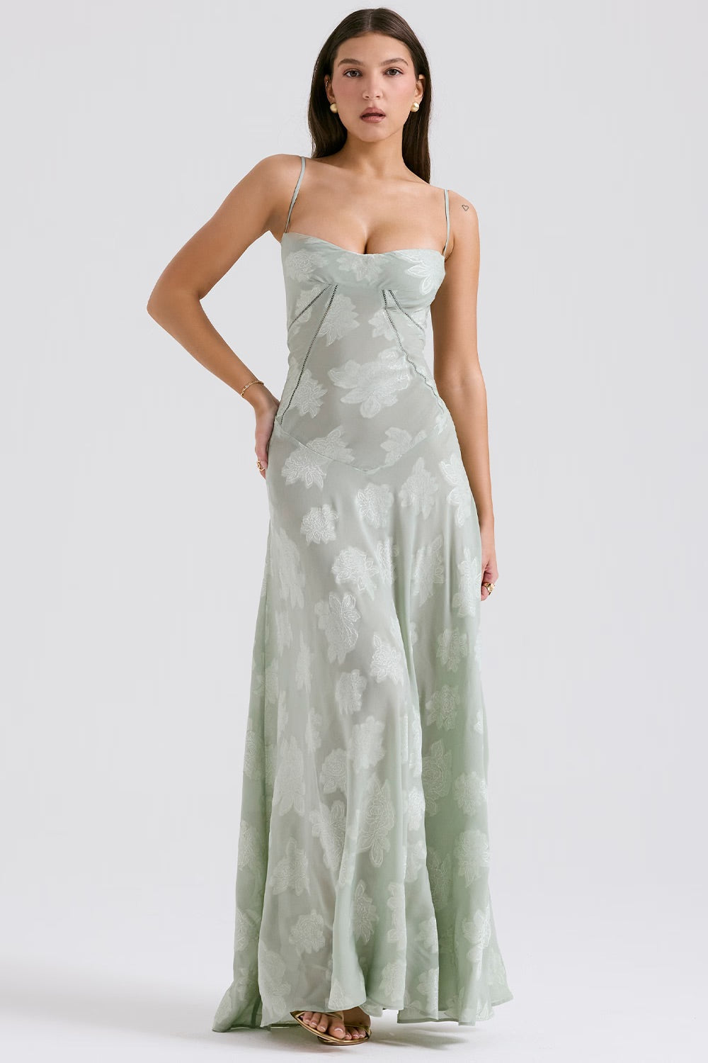 Robe Premium Élégante en Tissu pour Femme - S / Vert sauge