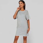 T-shirt robe en coton pour femme Vêtement décontracté élégant - Vignette | MODENTI