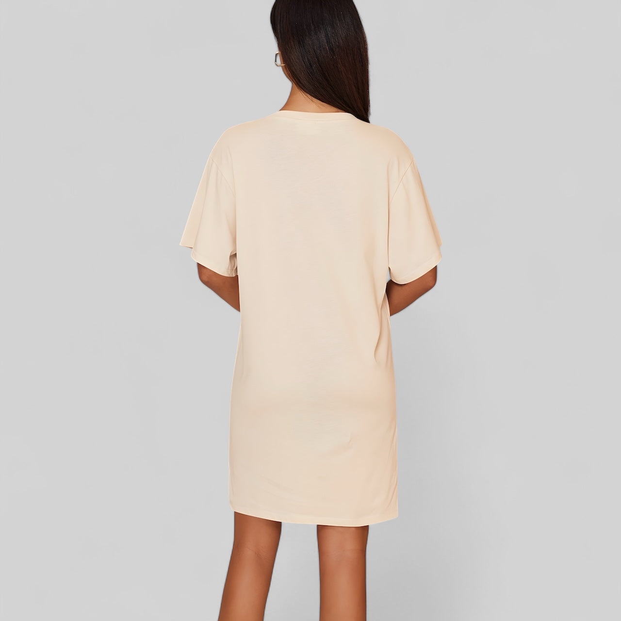 T-shirt robe en coton pour femme Vêtement décontracté élégant