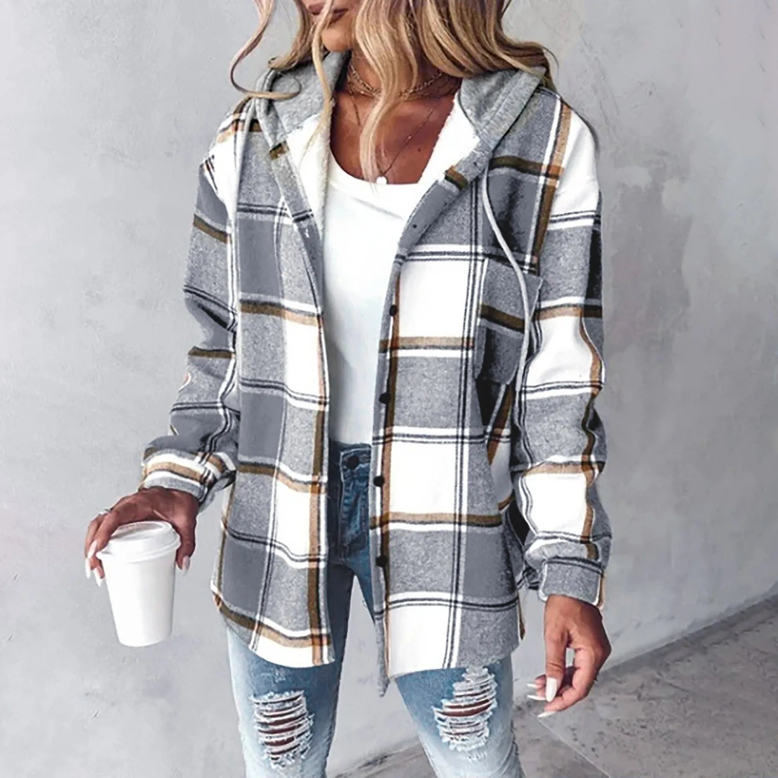 Veste élégante et confortable pour femme Manteau chaud automne hiver