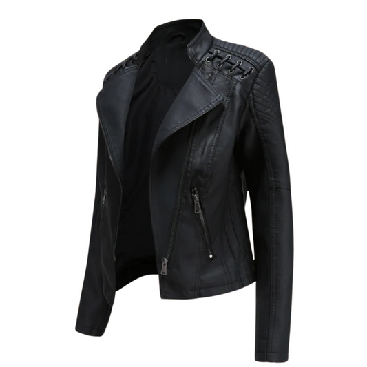 Veste Femme Élégante en Cuir Véritable pour Toutes Saisons